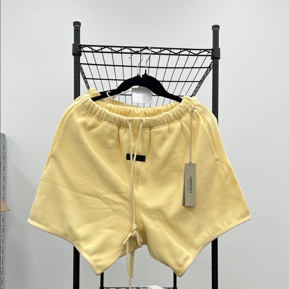 Essentials Light Yellow Men's Athletic Shorts
